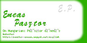 eneas pasztor business card